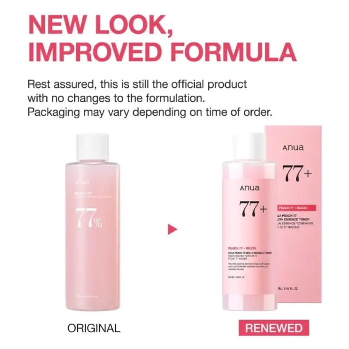 تونر اسنس هلو و نیاسینامید آنوا | Anua Peach 77 Niacin Essence Toner 250ml